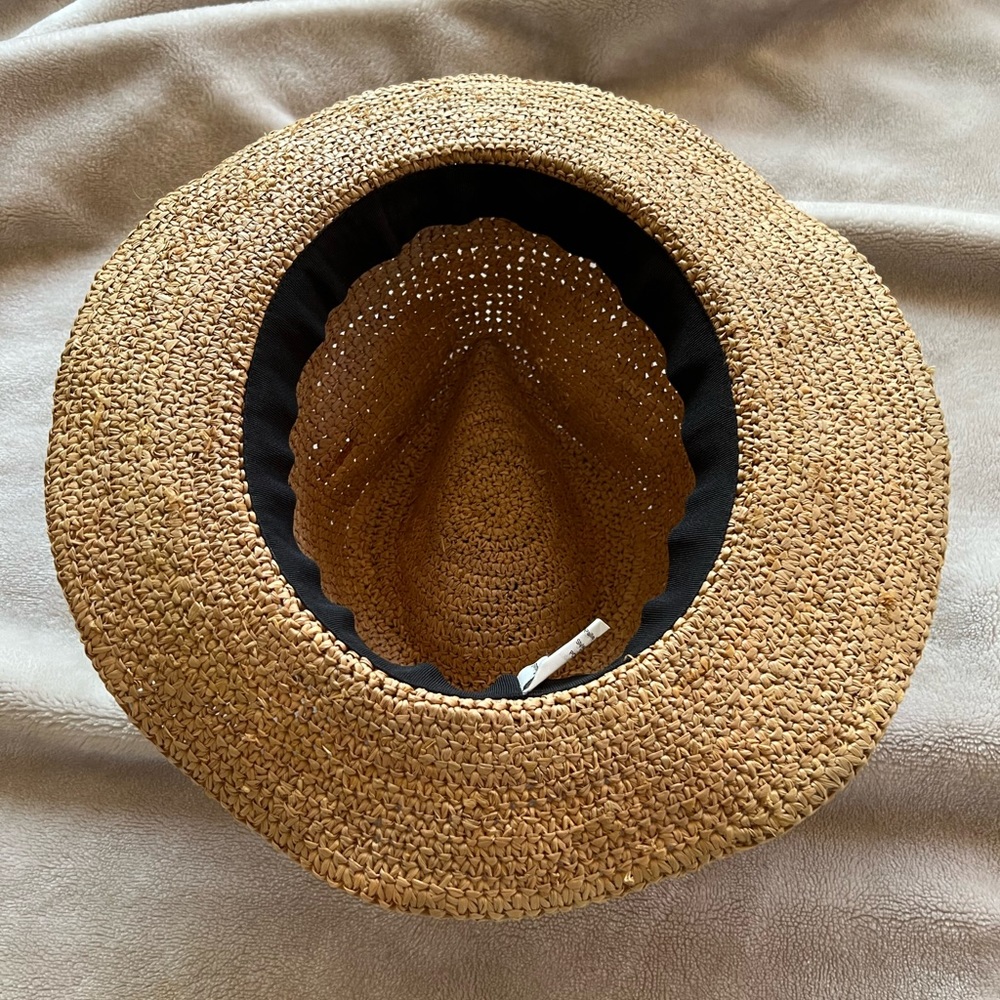 Madewell straw/raffia sun hat w pom pom detail - Picture 5 of 11